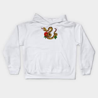 Traditional Rattlesnake & Flower Kids Hoodie